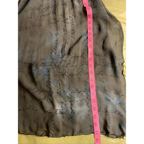 Silk Sheer Tunic Top Chemise Dress Gray No Sz Tag Fits Like S Small - Picture 7 of 7
